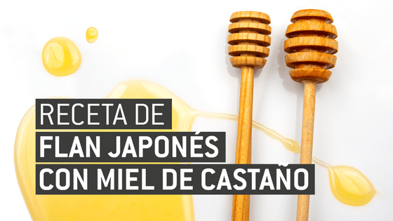 Receta de flan japonés con miel de castaño